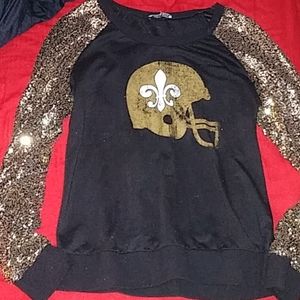 Blingy New Orleans saints sweatshirt sz M